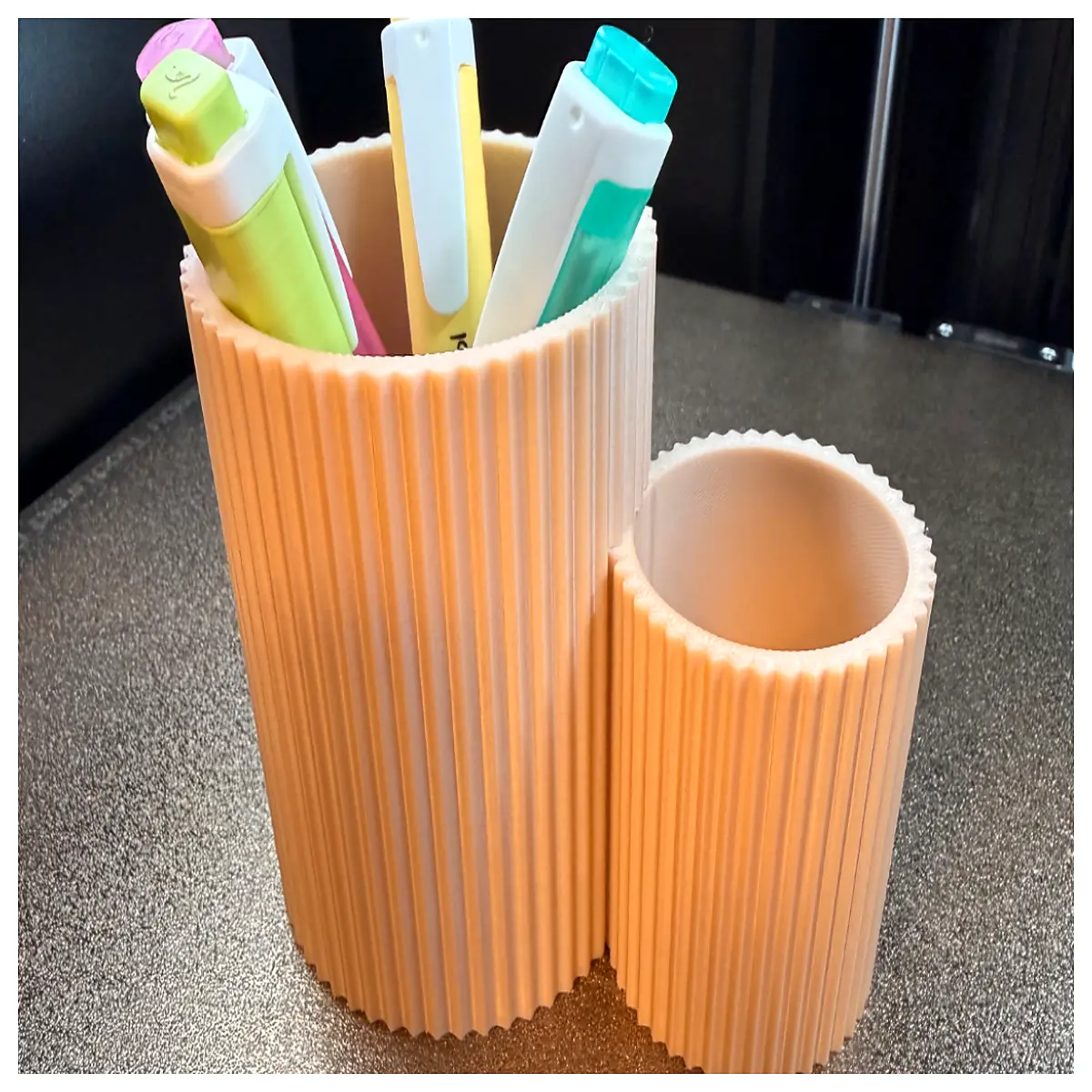 desk organizer with compartments for office supplies pen holder desktop storage box cable management tray small items organizer for workspace