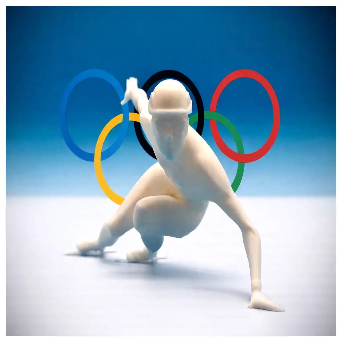 olympic speed skating figure desk ornament winter sports collectible figurine home decor athletes