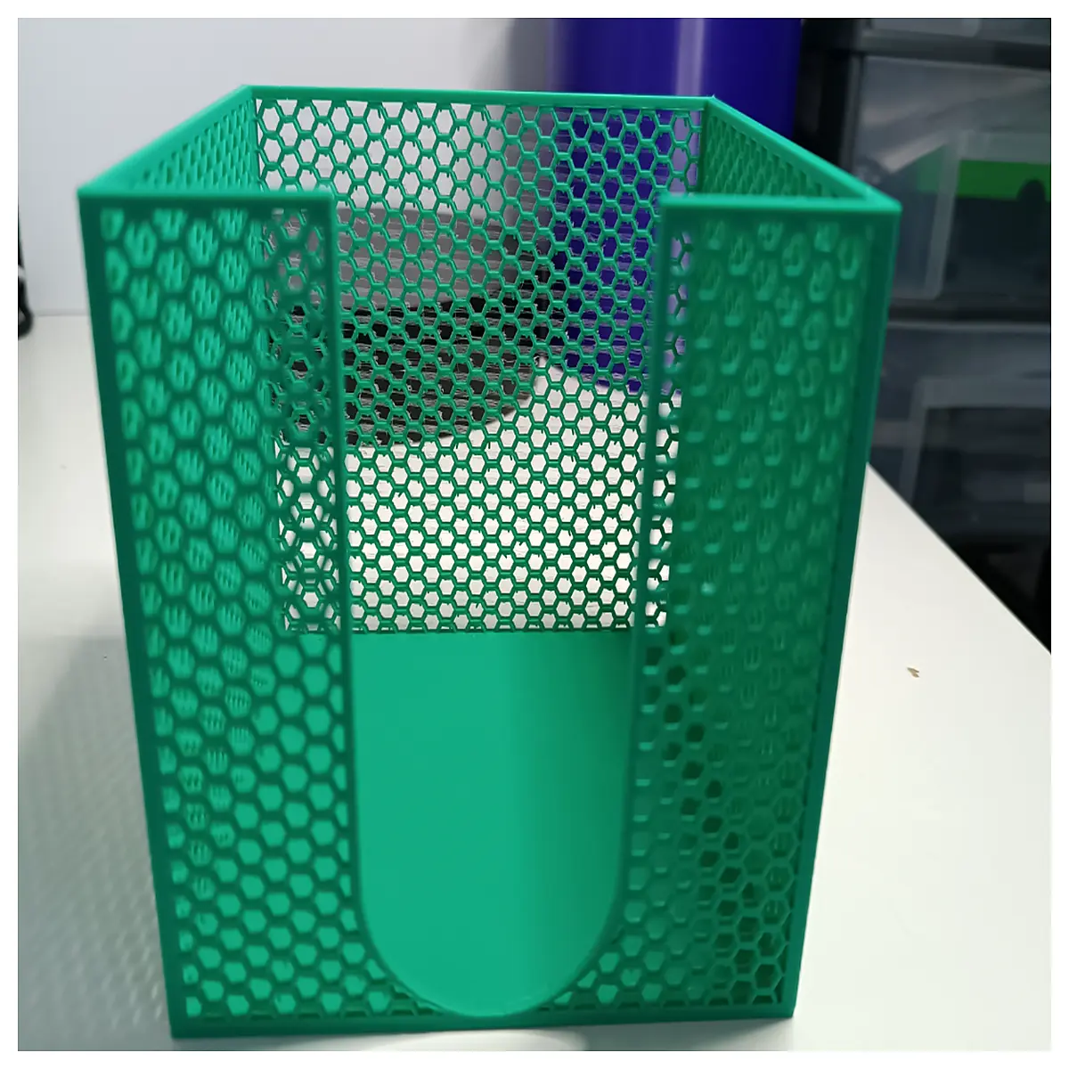 hexagonal sticky note holder organizer desk accessory cube storage container for office supplies cute stationery box