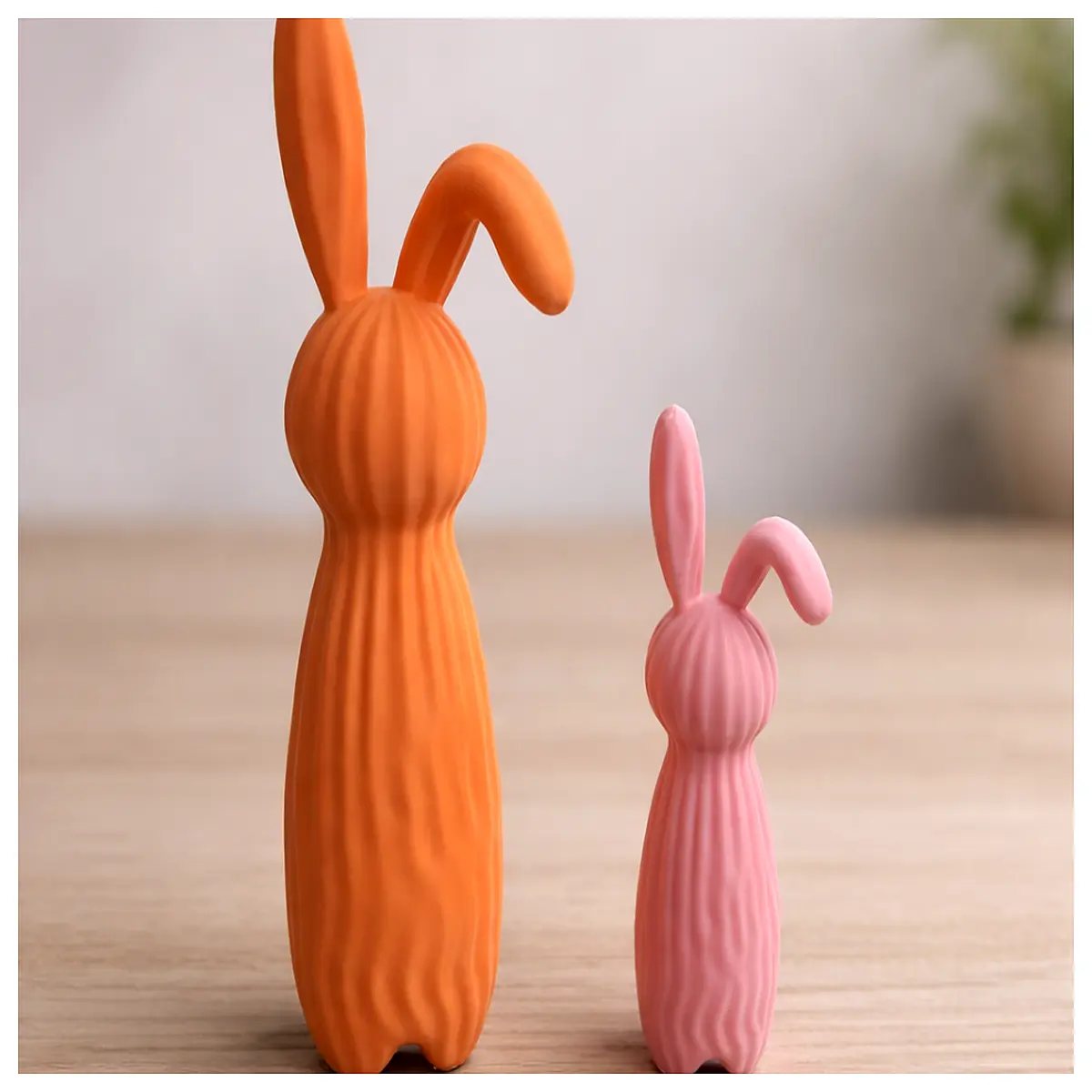 cute plush bunny toy for kids easter egg hunt decorations spring garden statue chocolate rabbit gift pastel bunny figurine holiday party decor