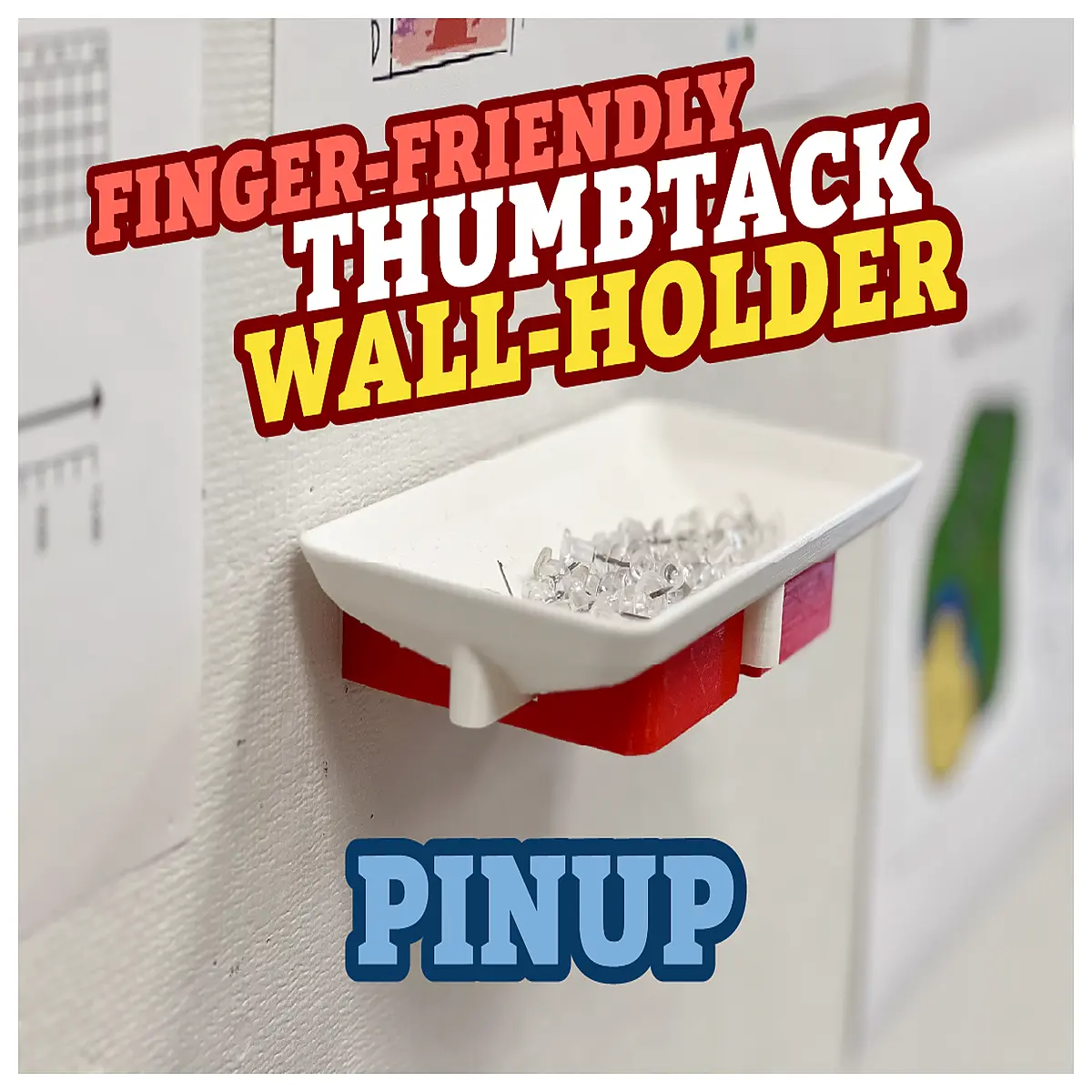 pinup thumbtack holder wall mounted board organizer desk accessories office decor