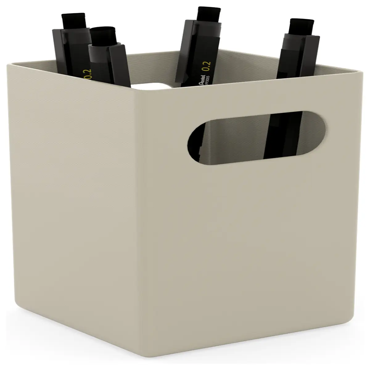 minimalist pen holder no support needed desk organizer simple cylinder storage for office supplies