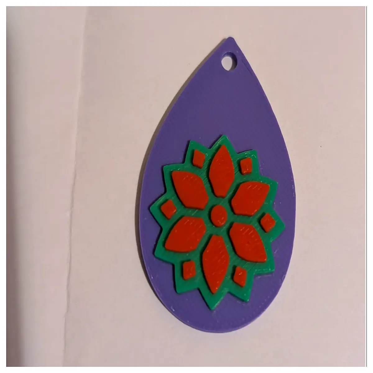 geometric mandala flower keychain teardrop pendant boho charm bag accessory spiritual jewelry gift