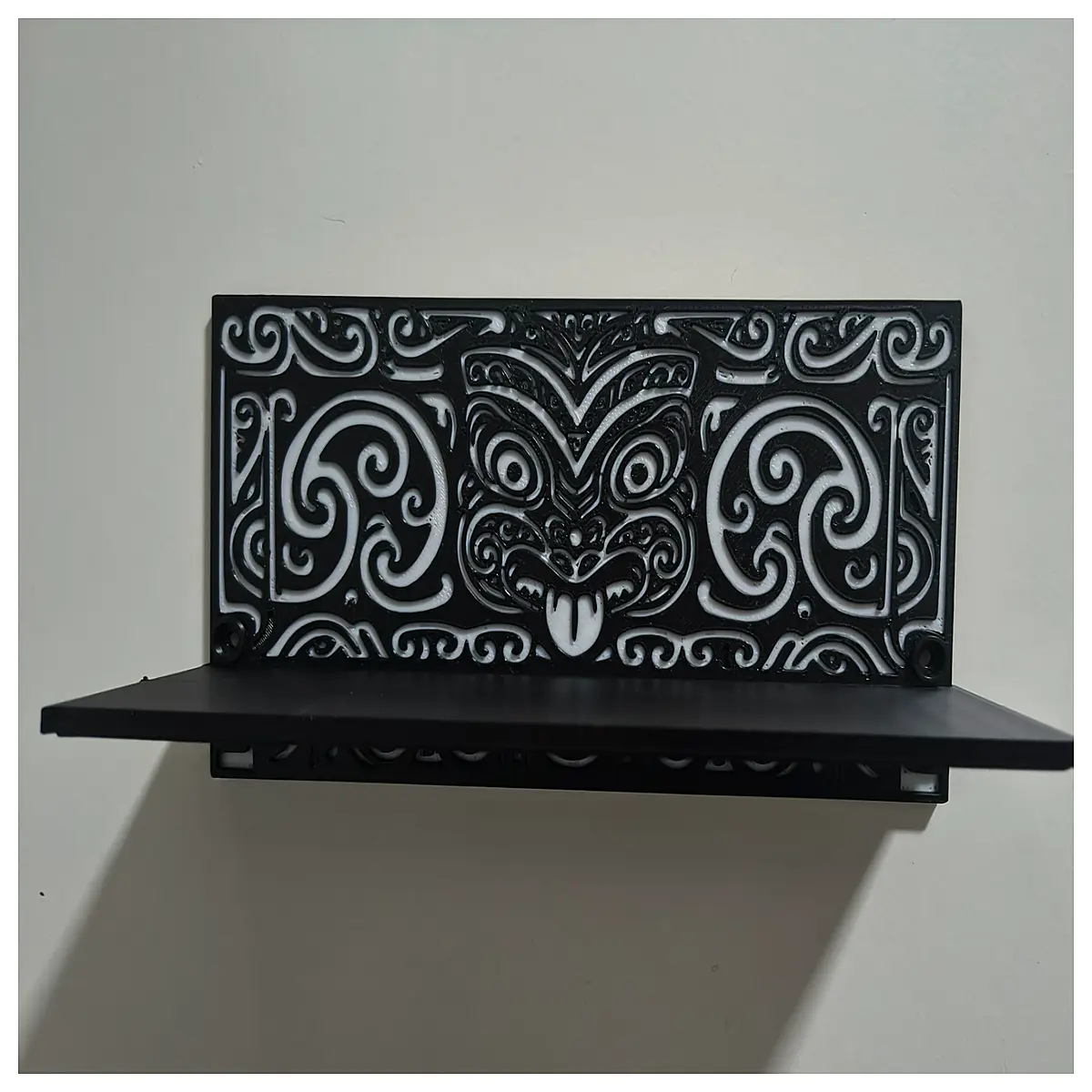 macaw tribal wall shelf boho home decor floating shelf for jewelry earrings living room accent rustic wood storage rack