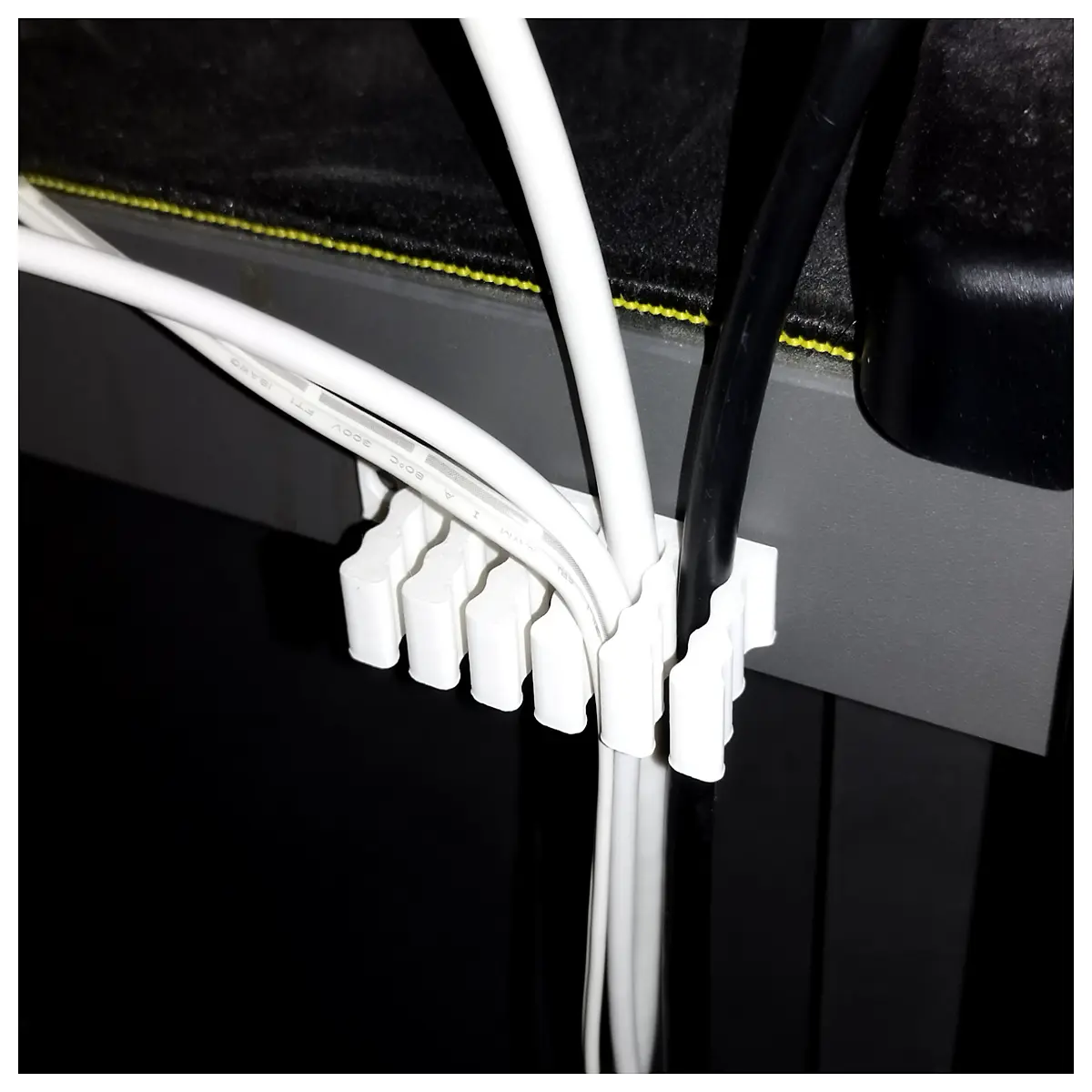 desk cable organizer clips cord management system wire holder for computer monitor laptop charging station tidy cable raceway