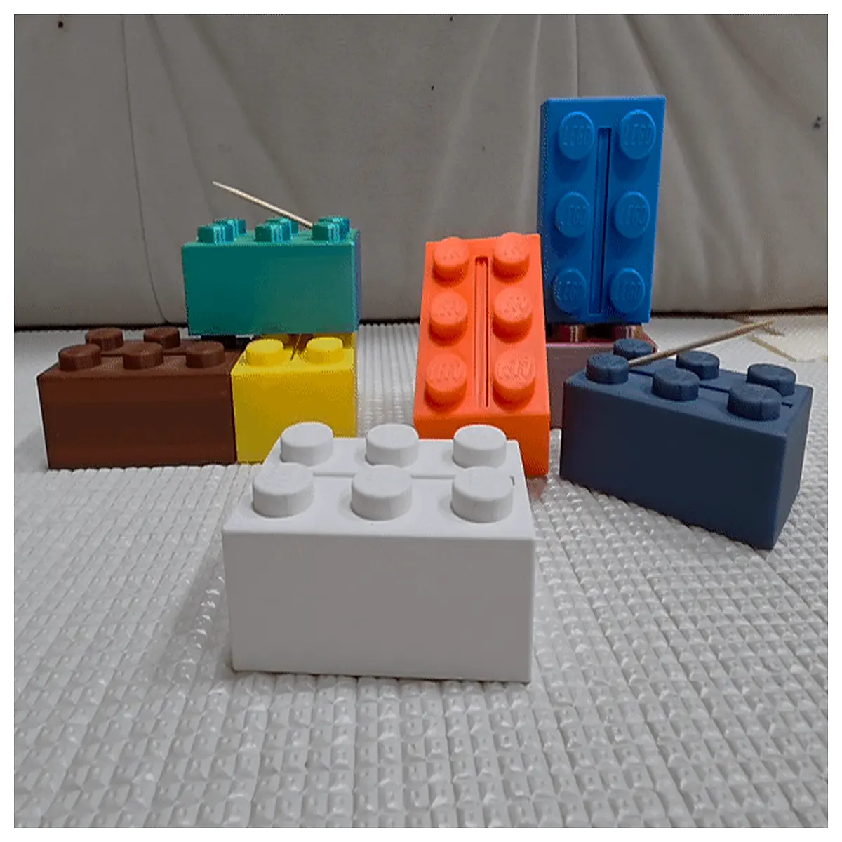 printed toothpick holder diy building blocks desk organizer resin craft project