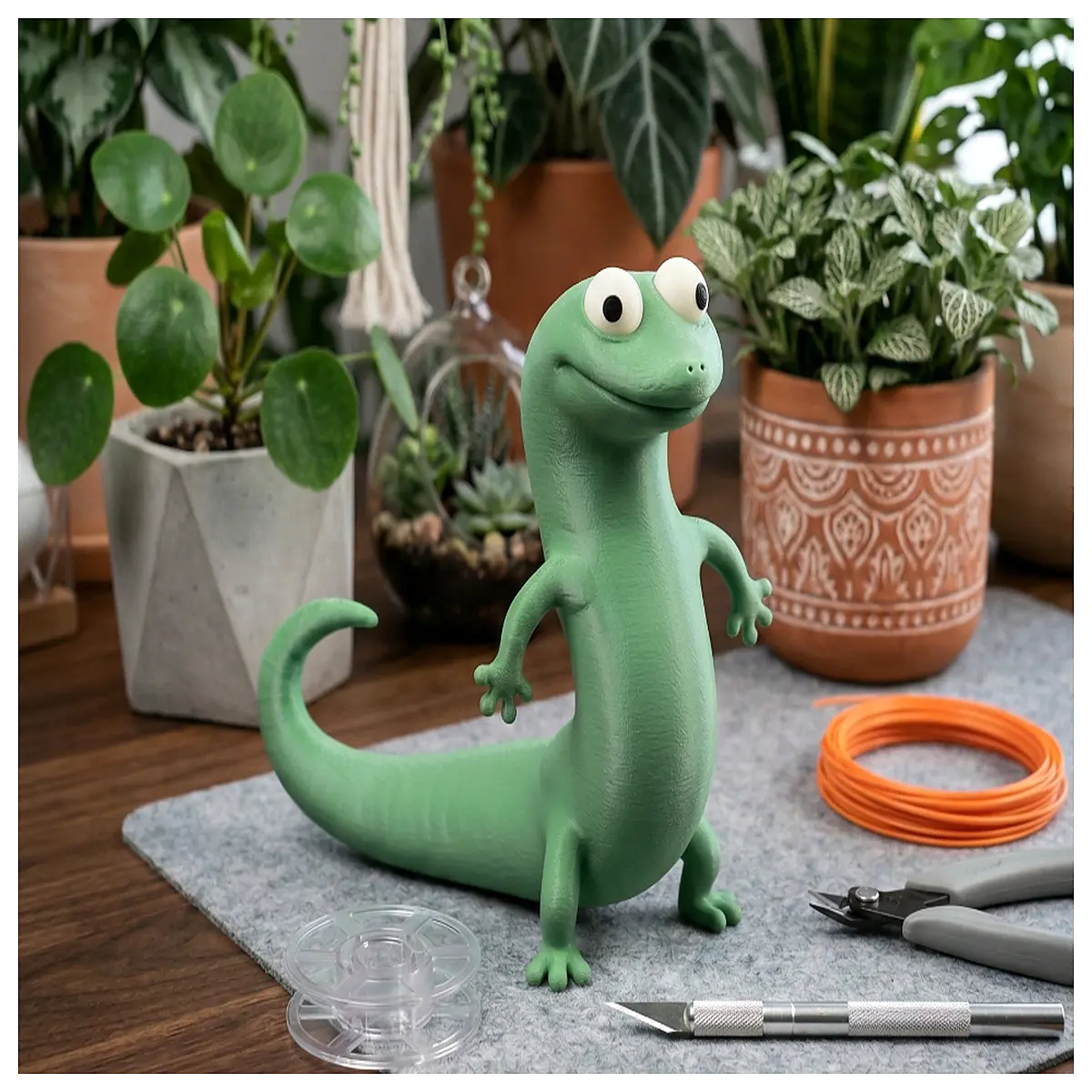hoppers art figure tom lizard collectible toy resin statue kids