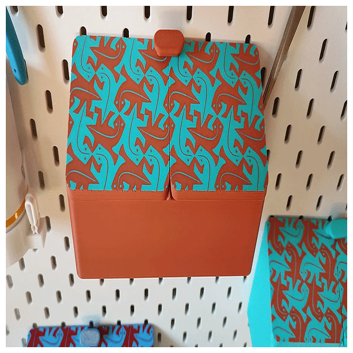 skadis lizard pegboard organizer box with sliding lid wall storage for desk accessories