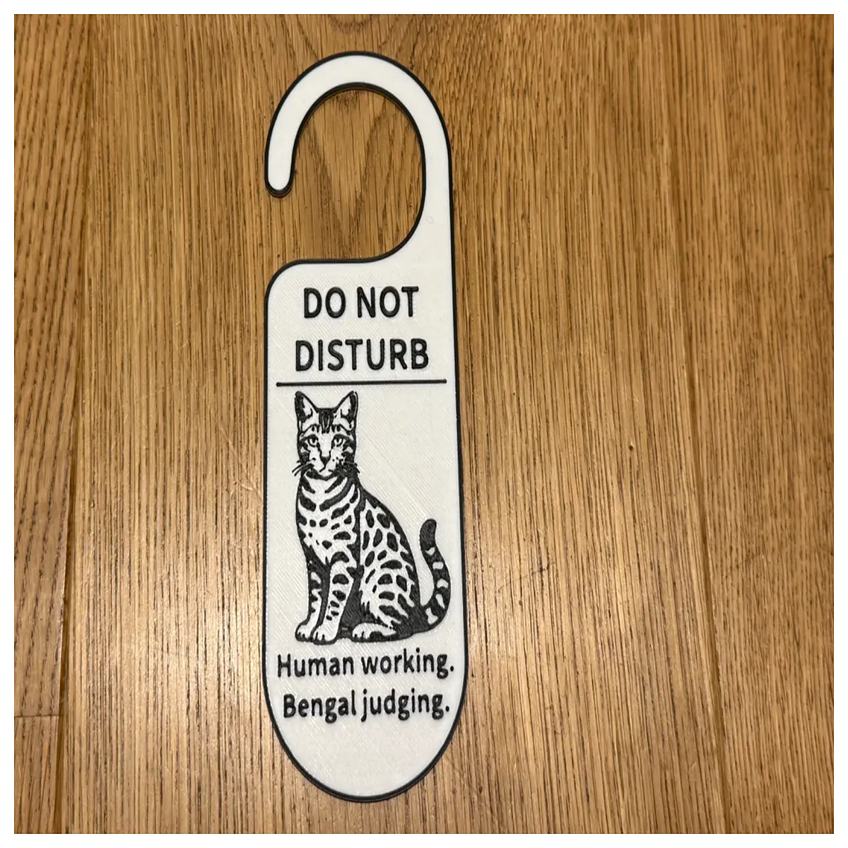 do not disturb door hanger sign for cat owner bengal cat badge feline enthusiast gift pet show accessory cute animal lover decor