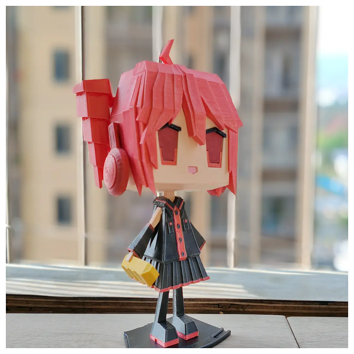 pixel art vocaloid teto figure collectible chibi cute anime cosplay prop retro gaming aesthetic decoration gift