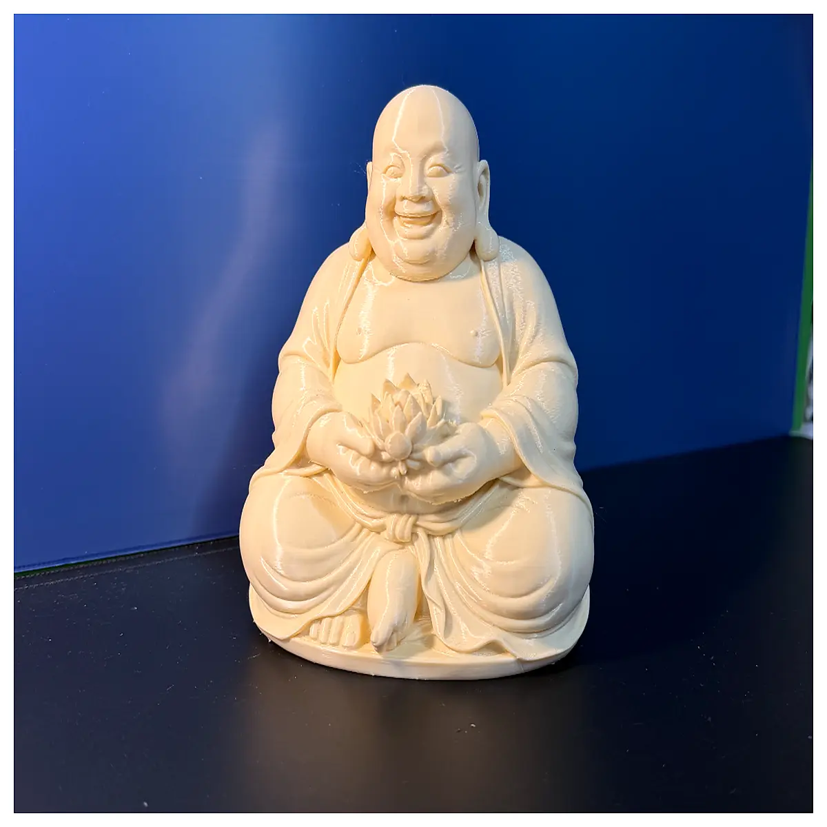 smiling buddha statue resin home decor zen meditation garden ornament happy deity figurine