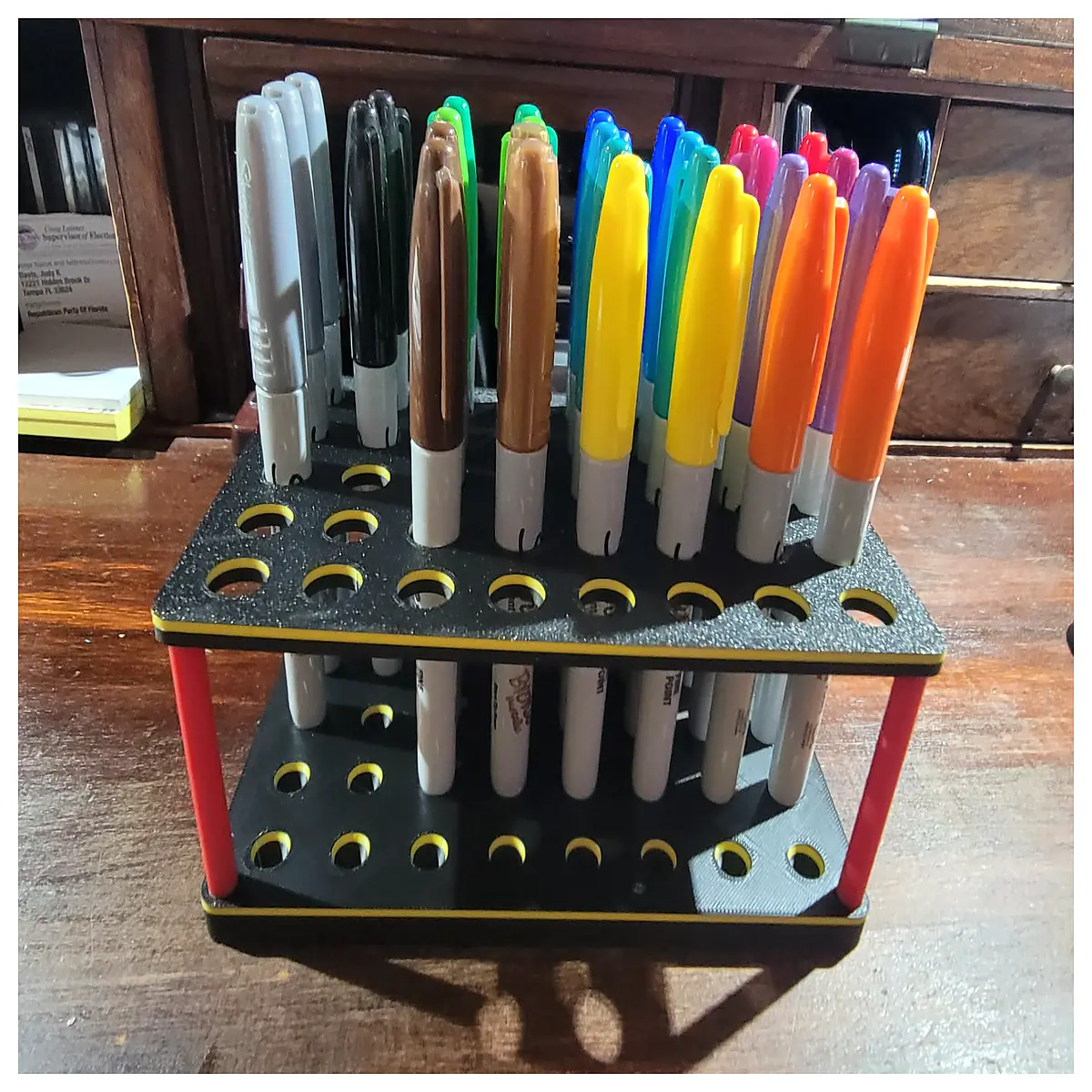 sharpie marker holder desk organizer pen rack storage for office supplies stationery accessories