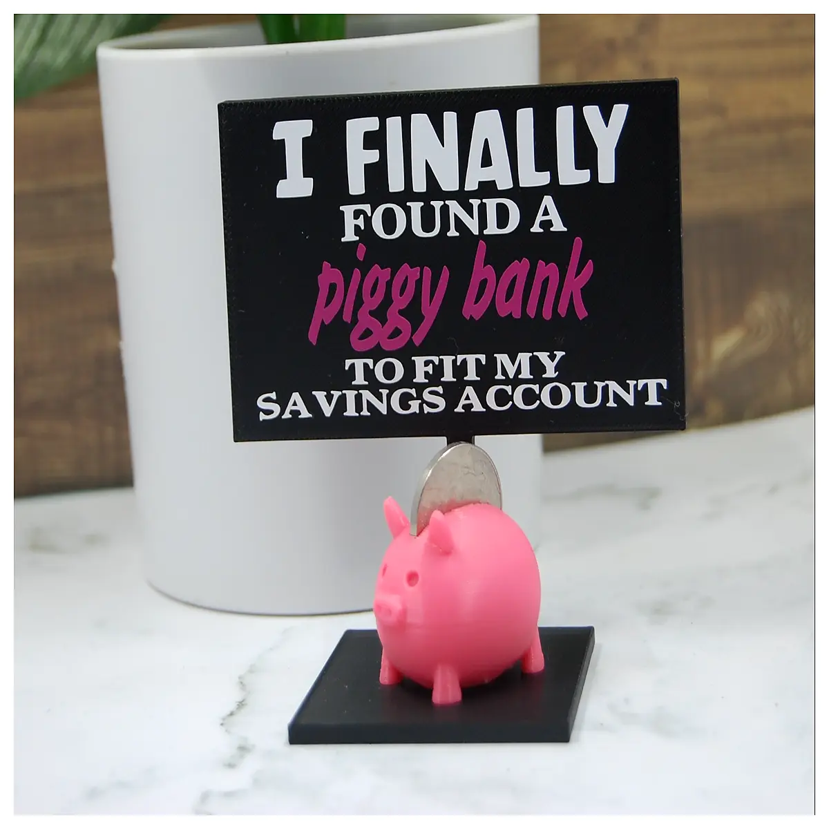 funny desktop piggy bank matching savings account aesthetic cute money box for desk organizer quirky gift