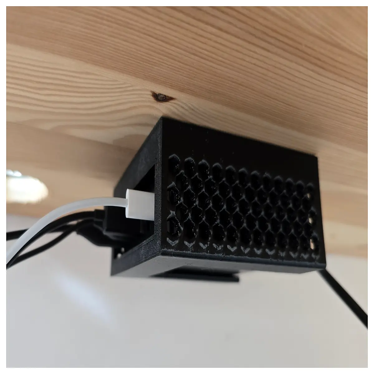 under desk cable management organizer holder for phone charger power brick wire clip desktop charging station mount