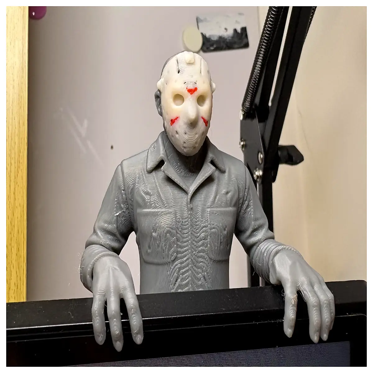 jason voorhees pc monitor bezel frame decoration mask horror gamer room aesthetic wall art sticker