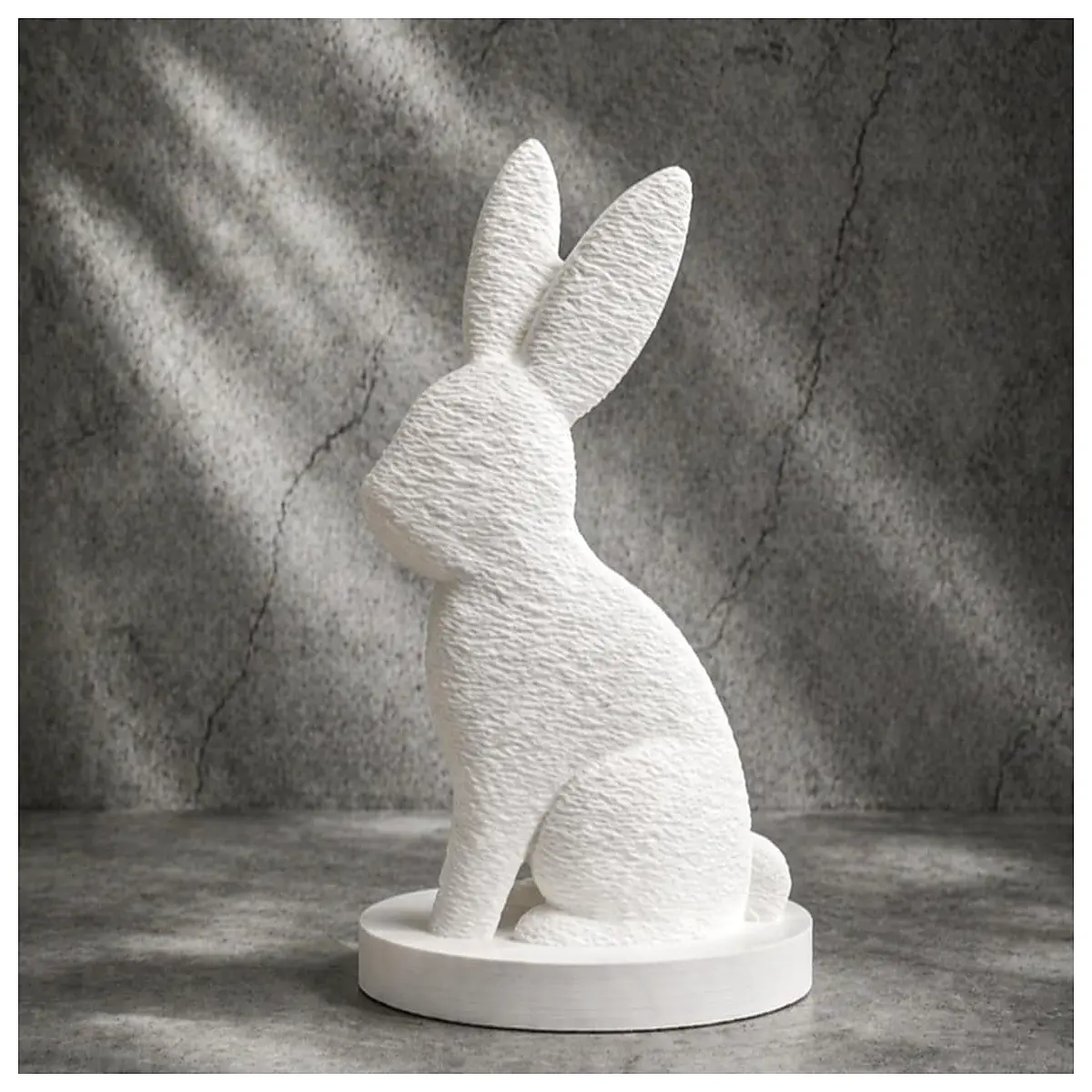 minimalist rabbit statue decor for home modern bunny sculpture living room shelf easter bunny figurine spring decoration white ceramic rabbit art piec