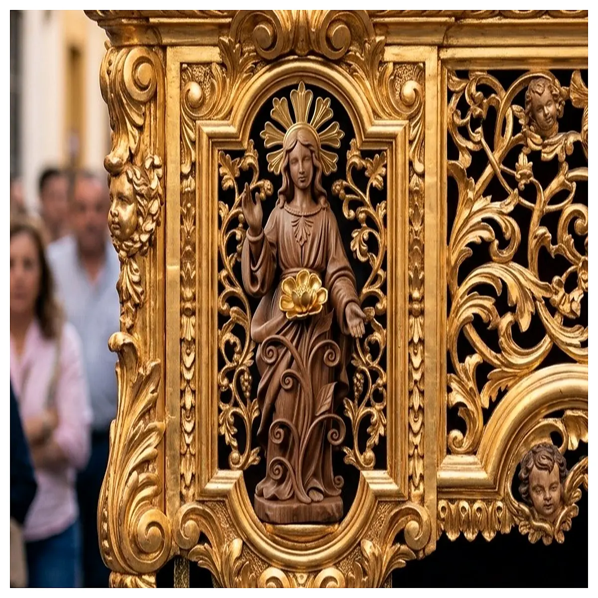 holy week float sculpture religious art easter procession statue ornamental church decor