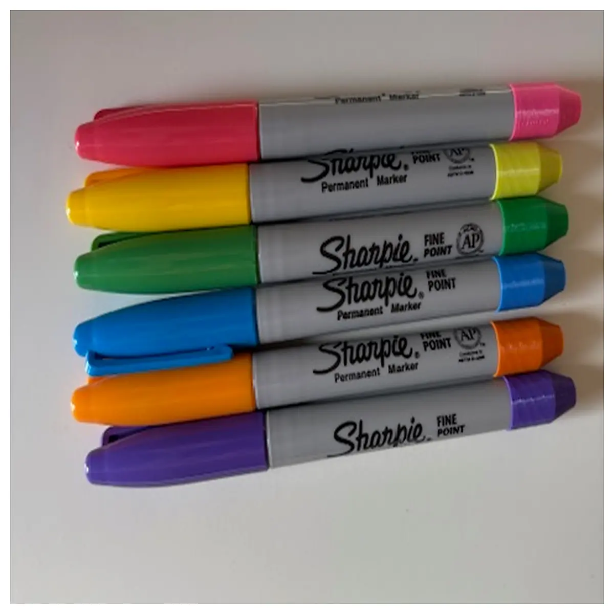 sharpie marker cap color matched with ink refill for replacement