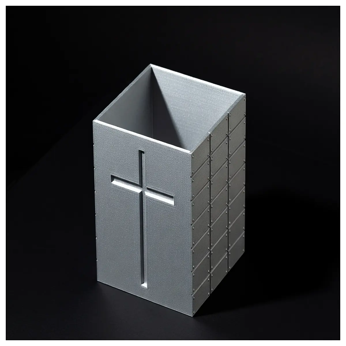 minimalist cross pen holder desk organizer modern office supplies aesthetic stationery storage simple design