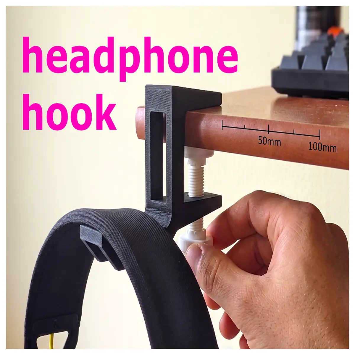 headphone desk mount hook organizer for gaming headset holder cable management accessory