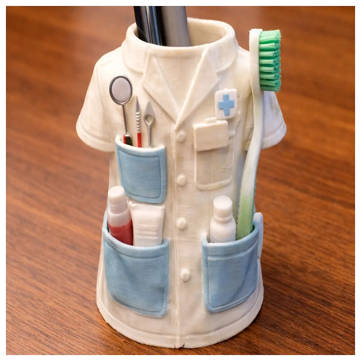 dental desk organizer pen holder for office supplies storage cute stationery container for dentist office decor