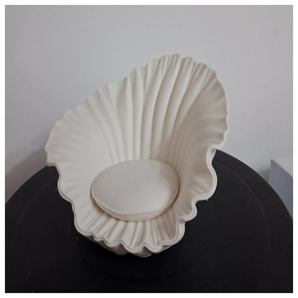 shell accent chair mid century modern living room seating curved backrest home decor