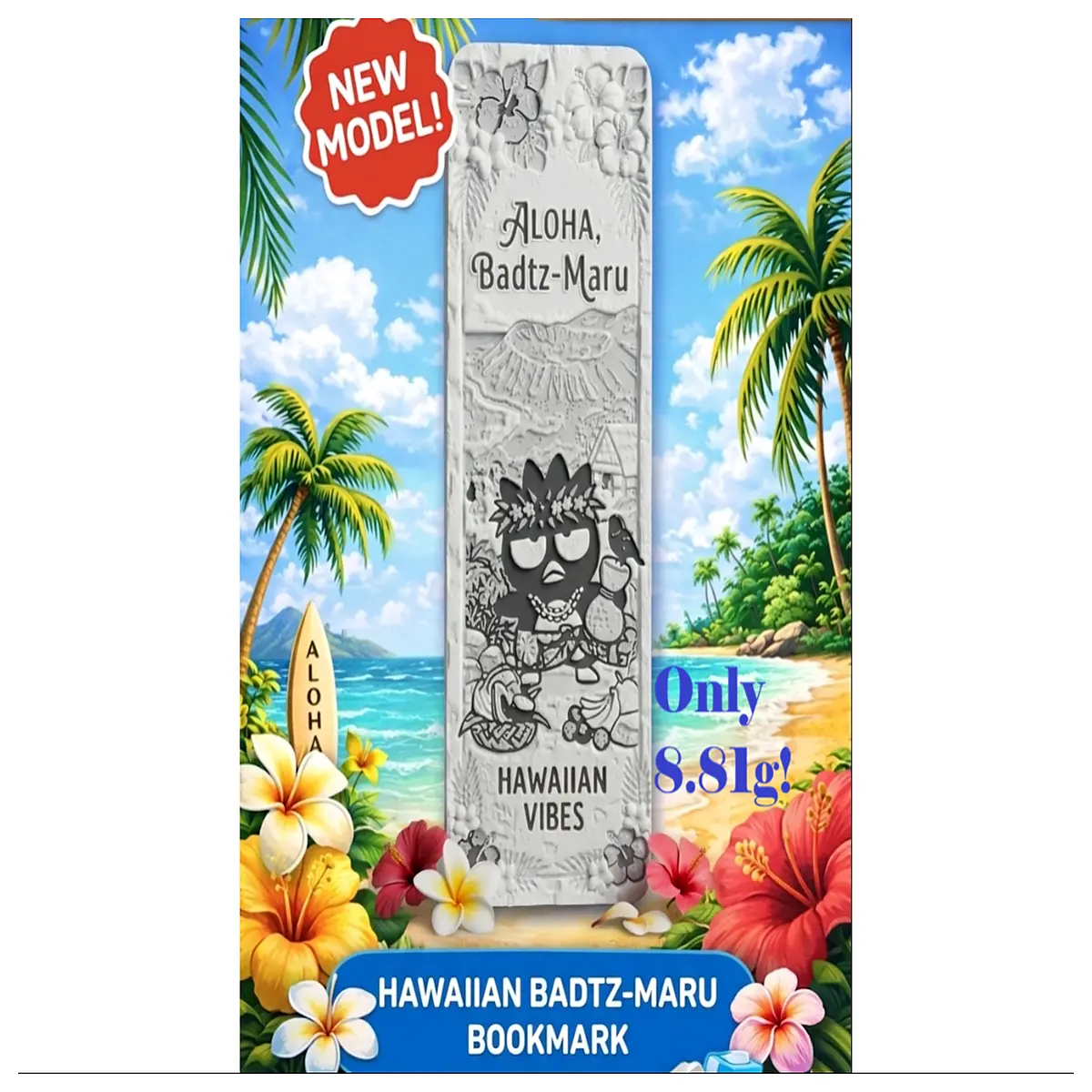 cute penguin bookmark hawaii tropical island aesthetic cute animal reading marker for students girls gifts funny office supplies