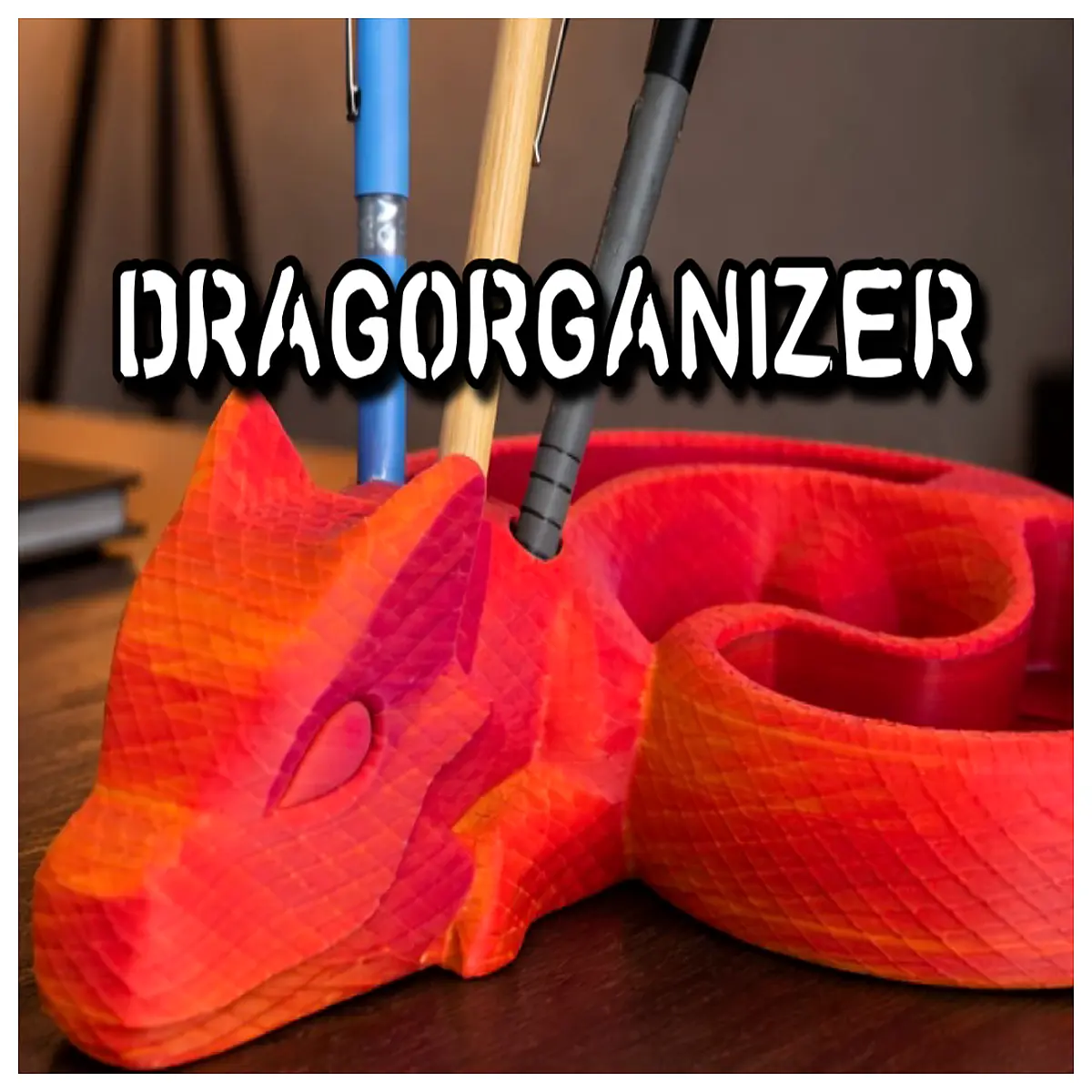 dragon shaped storage box organizer desktop accessory fantasy decor gamers collectors home office supplies