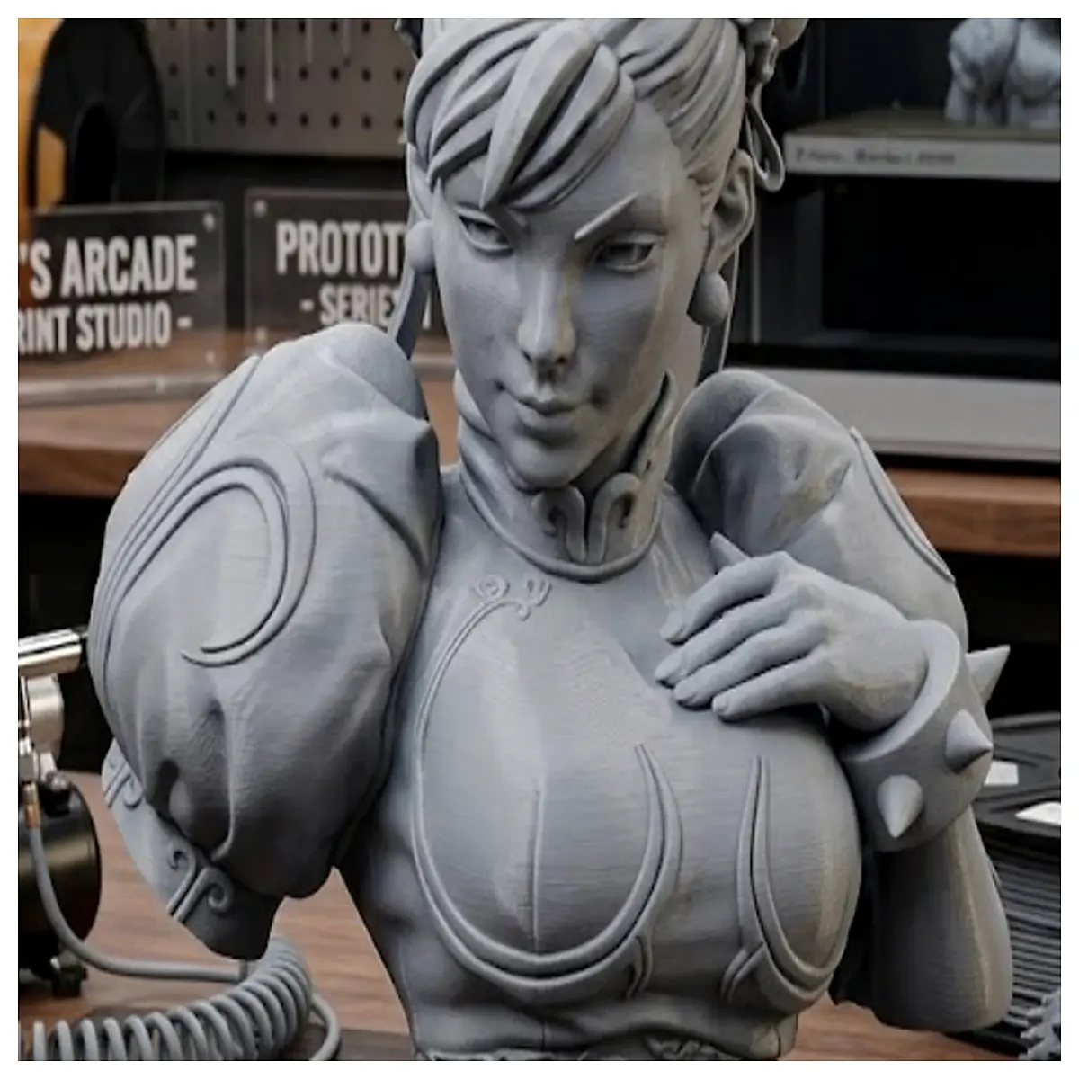 chun li statue collectible figure resin piece gaming decor fans