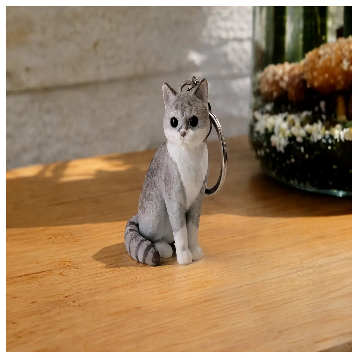 custom color cat keychain cute plush animal charm bag pendant personalized pet lover gift design