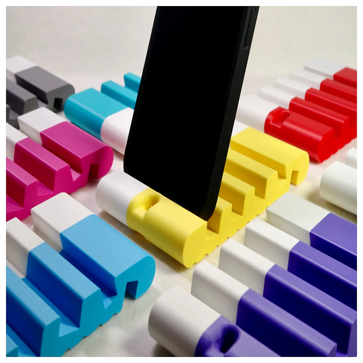 colorful ice cream style phone holder for cased smartphones tablets desktop accessory multi color grip