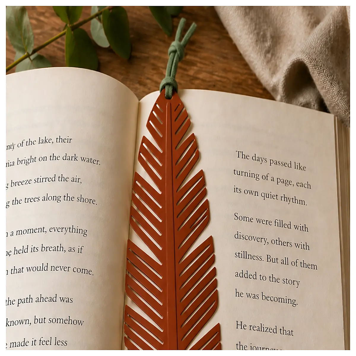 feather bookmark with movable joint flexible reading marker book lovers