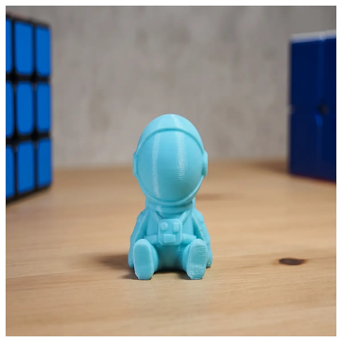 cute q version sitting astronaut toy collectible figure desk ornament kids space theme decor