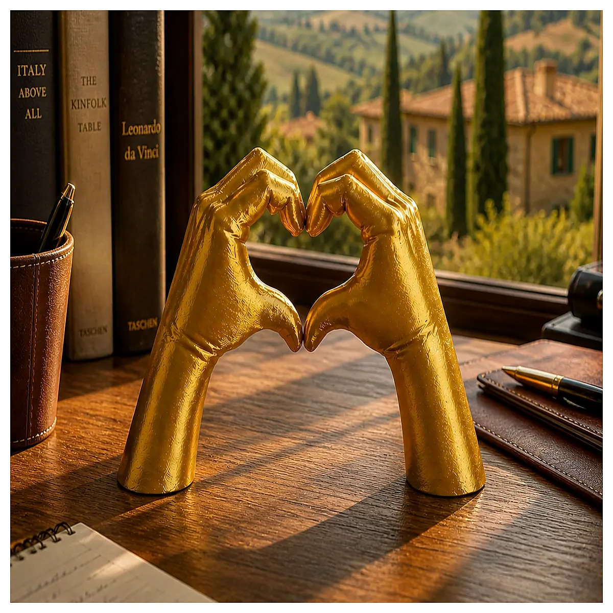 minimalist gold decor desk accessories aesthetic home office stationery organizer romantic her
