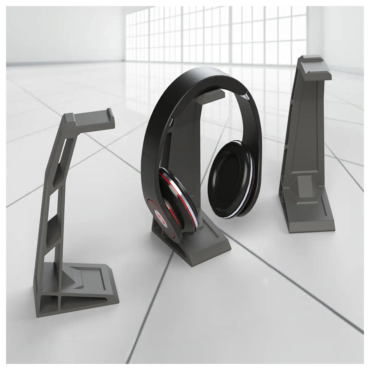 minimalist universal headphone desk organizer for gaming headset holder cable management