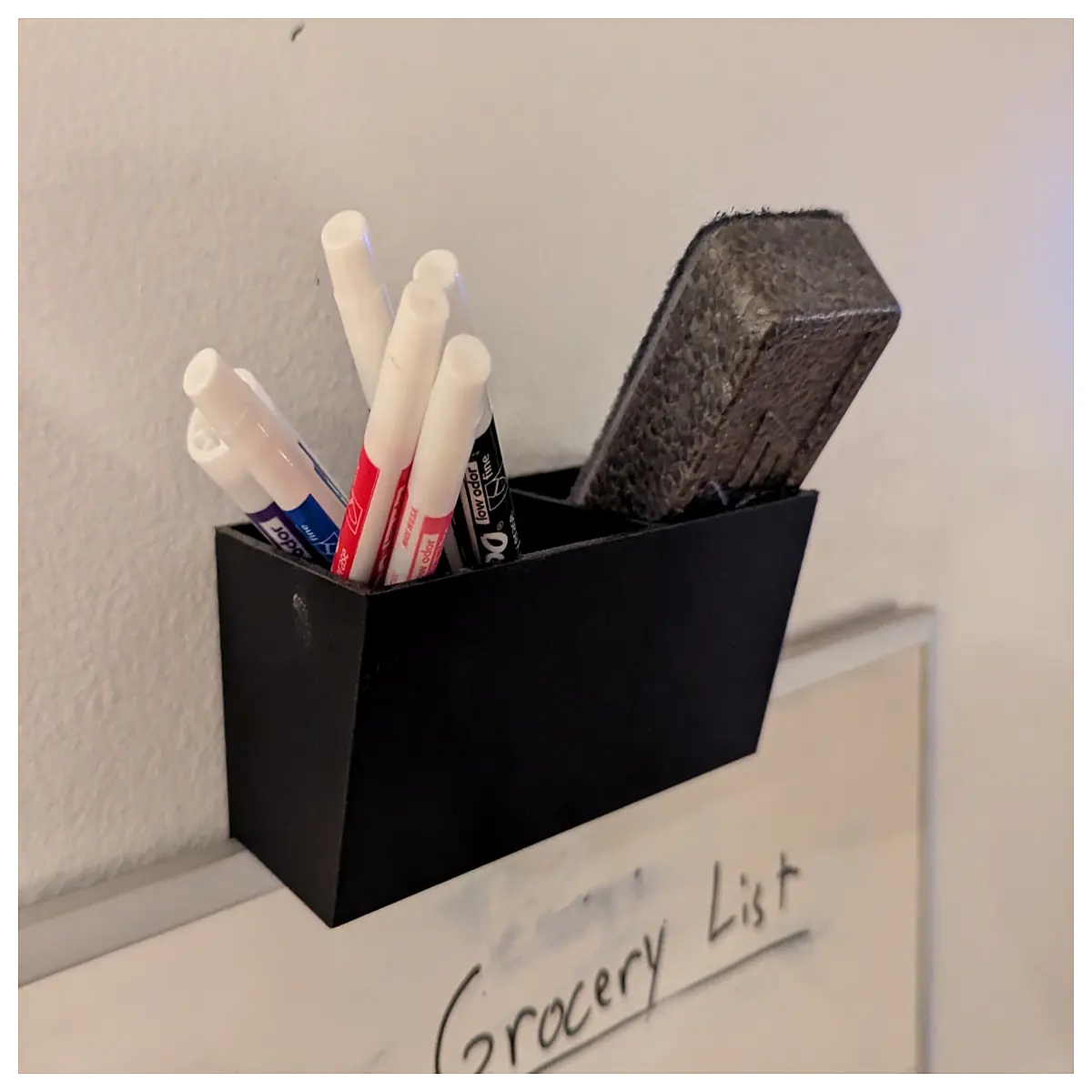 whiteboard pen holder clip top mount organizer marker rack desktop storage for office school supplies
