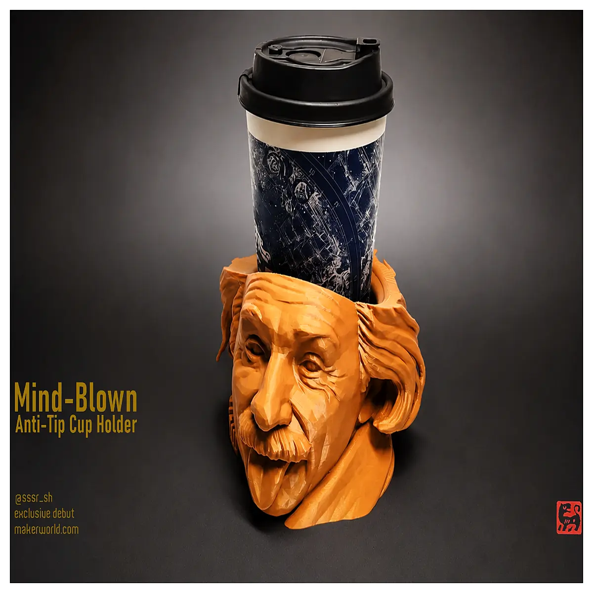 funny spilled proof cup holder anti tip desk organizer quirky science coffee mug