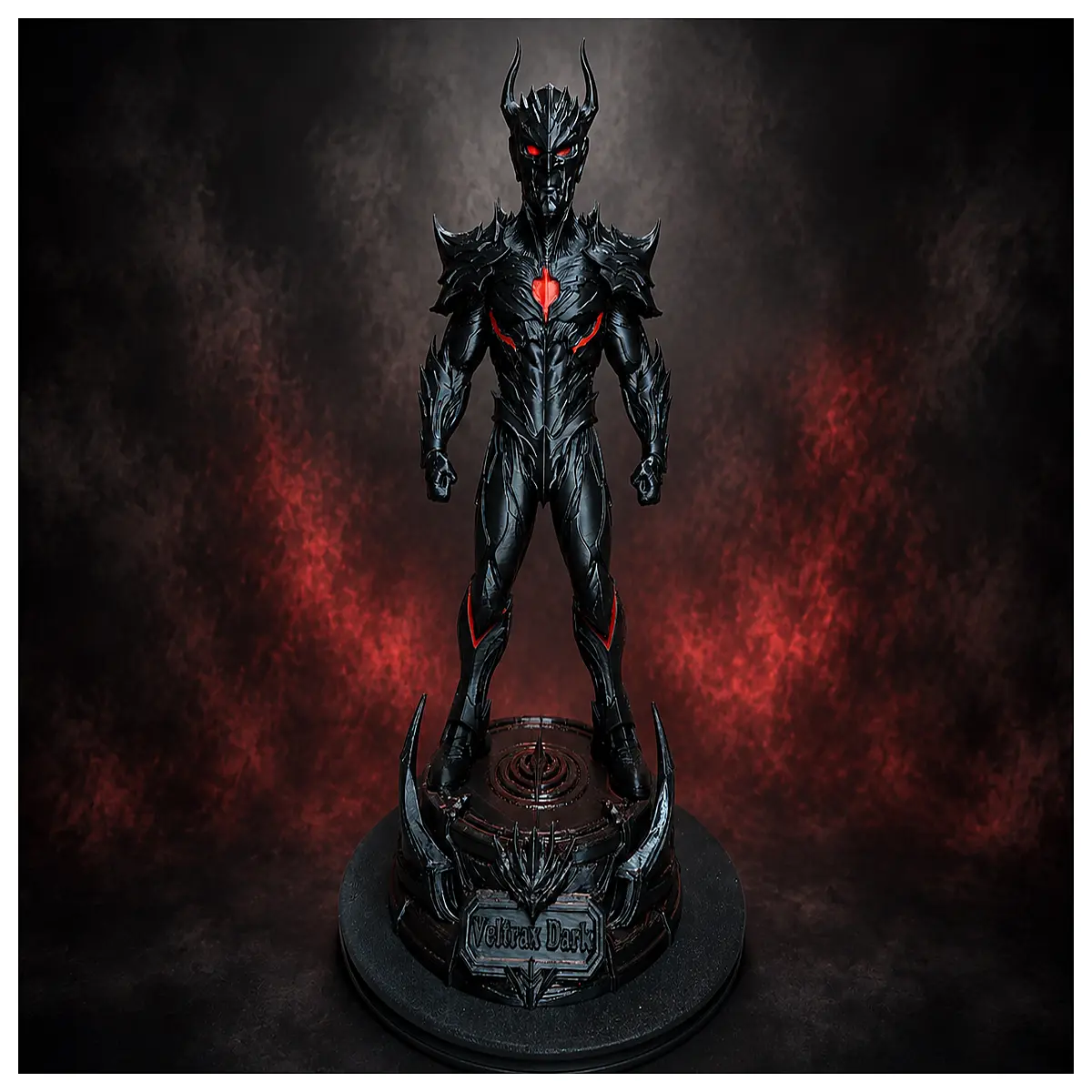 veltrax dark figure collectible neon core cosmic character resin statue anime toy piece for shelf decoration