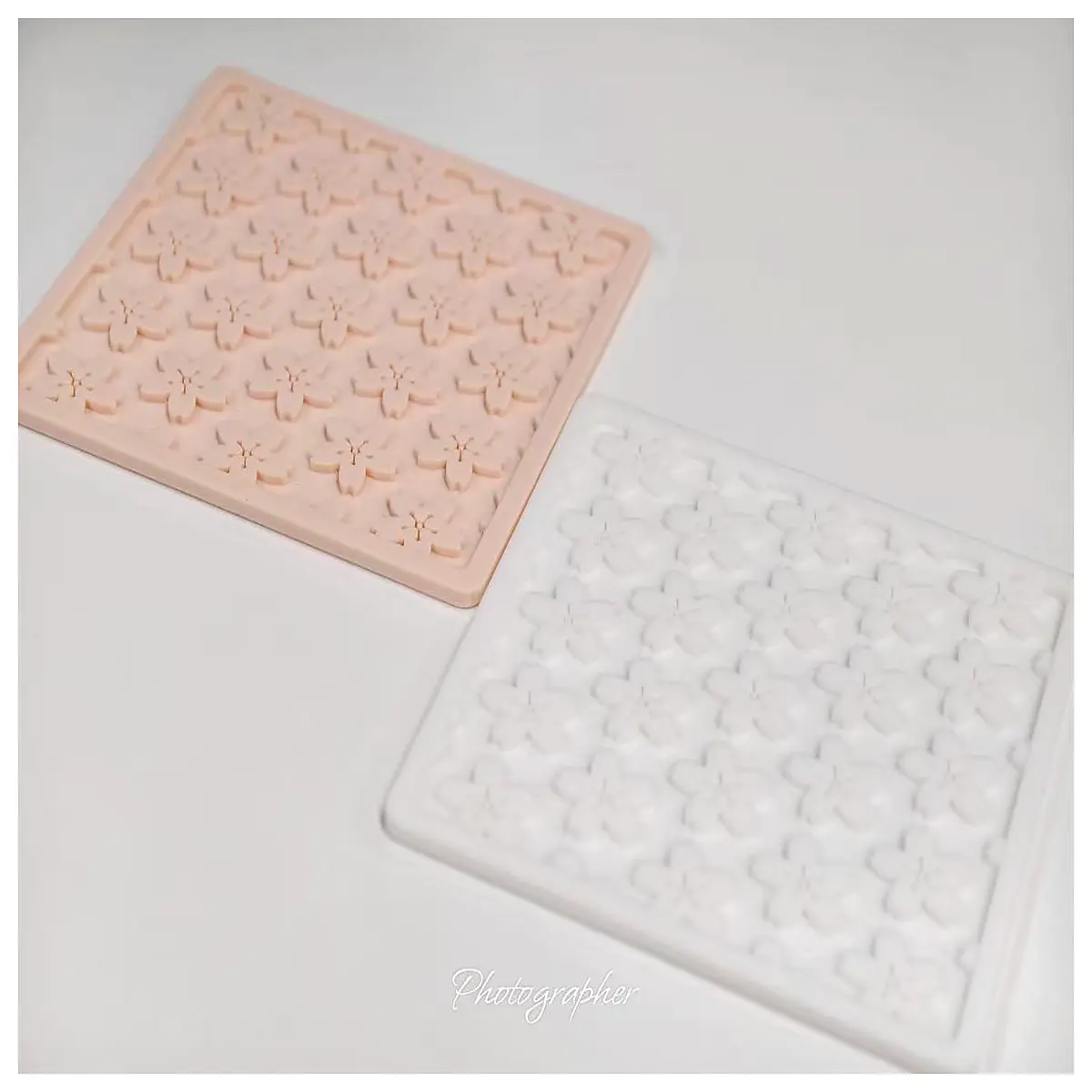 cherry blossom coaster set floral resin drink mat heat table protector summer aesthetic home decor garden party supplies