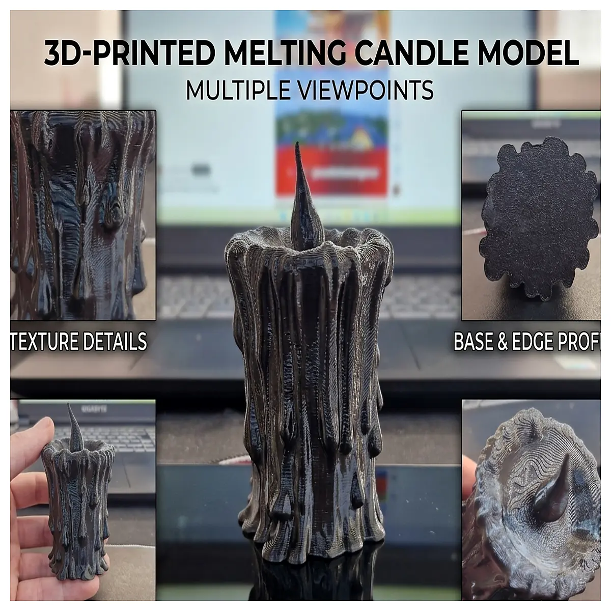 easy print candle flame no support required printing resin filament diy home decor gift