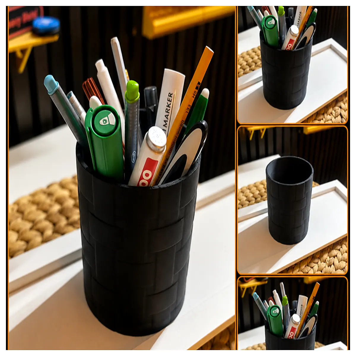 desk organizer pen holder cup pencil case stationery storage container for office school supplies