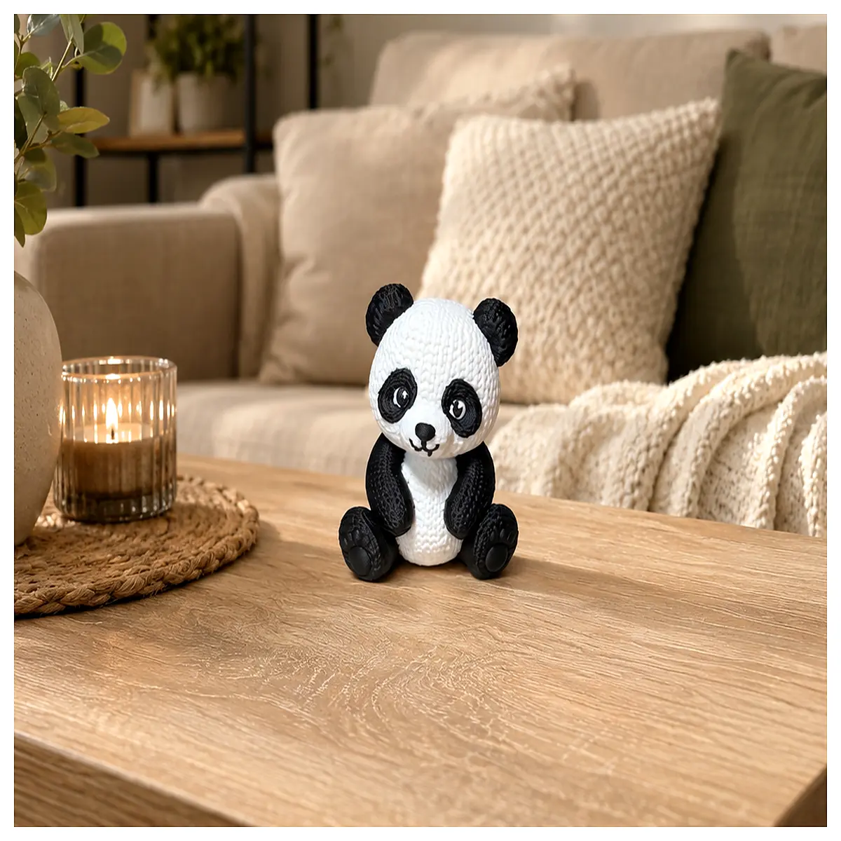 crochet panda plush toy handmade knitted bear cute amigurumi animal gift soft stuffed panda for baby knitted panda decor