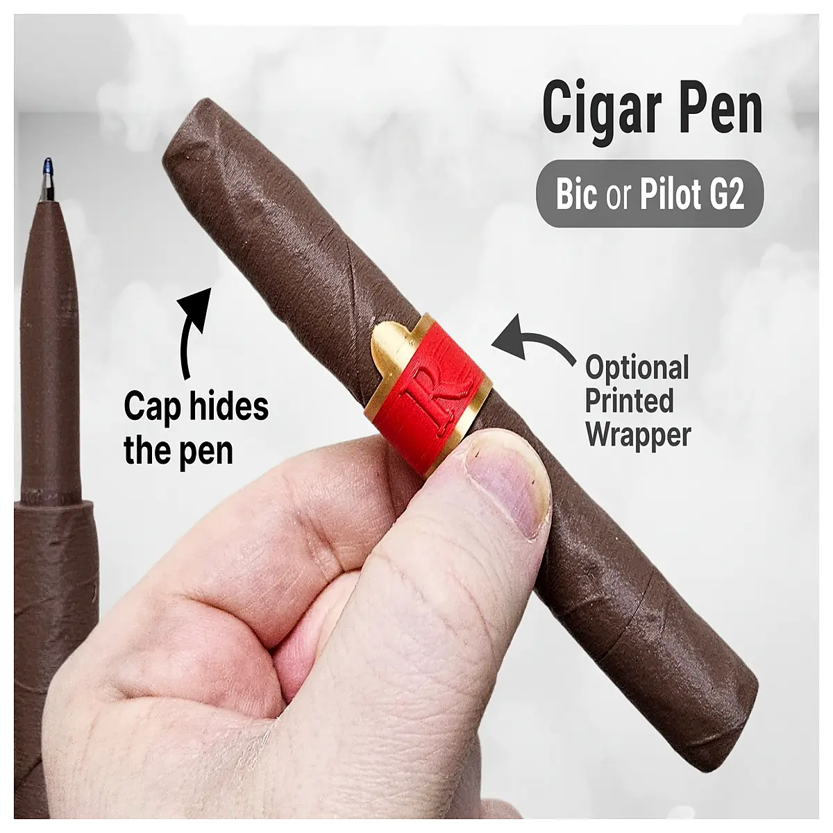 realistic printed cigar wrapper pen novelty gag gift smoking accessory cool party favor