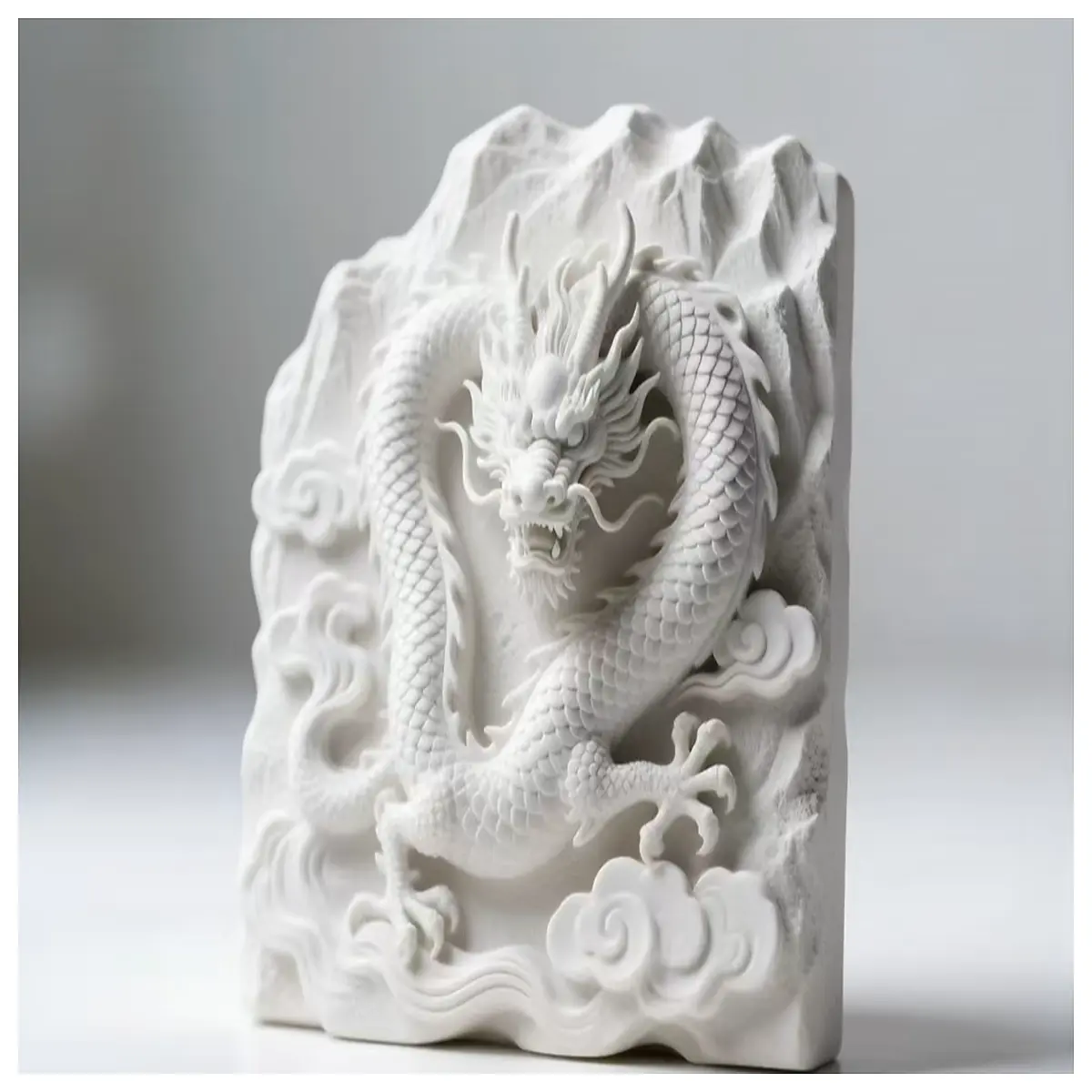 chinese dragon relief carving wall art home decor garden statue outdoor landscape accent piece