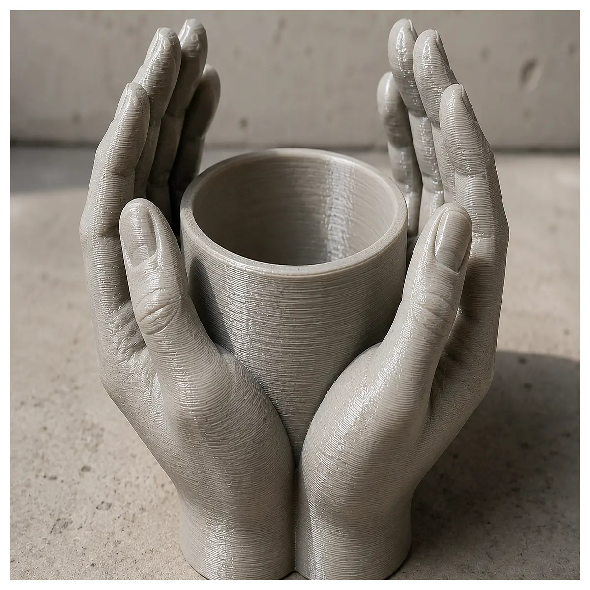 hand shaped cup holder human sculpture design artistic resin drink coaster home decor gift