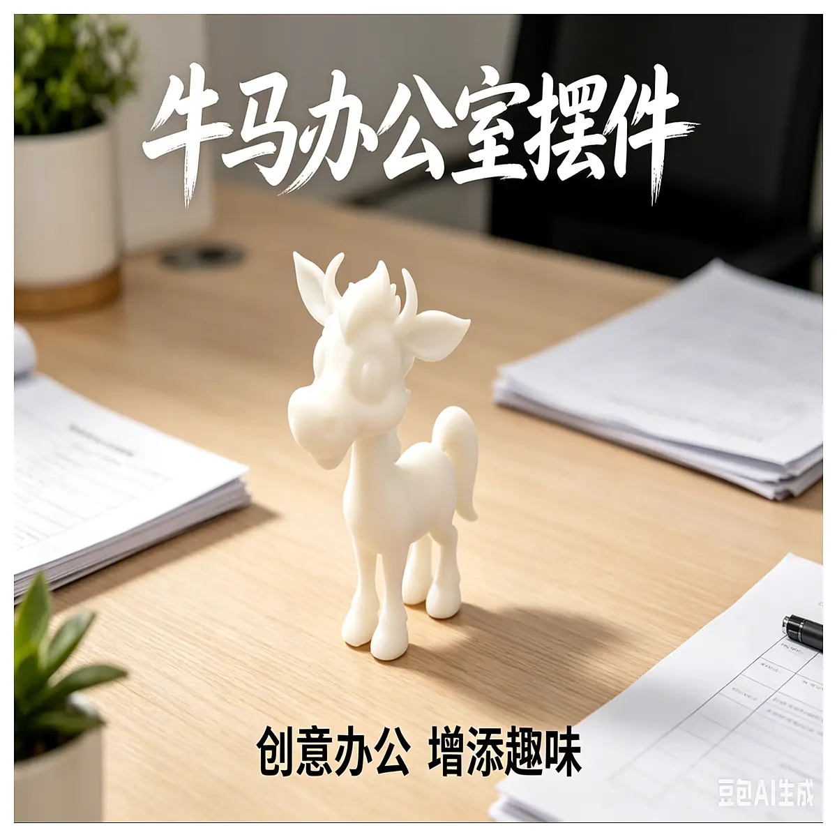 funny desk accessories for office worker cute animal figurine motivational desk decor humorous colleagues cute cow horse statue funny office