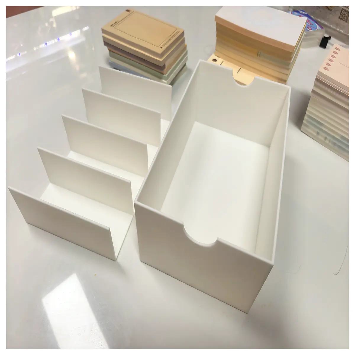 a7 notebook paper pad holder organizer combo compact desk storage for planners stackable paper tray multi functional stationery accessory for small no