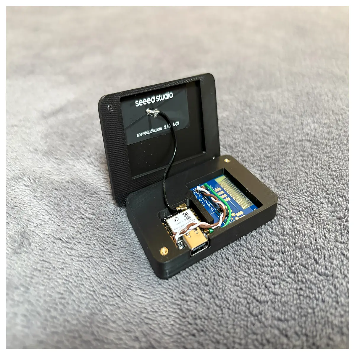 openshock slim diy case esp32 s3 blue 433mhz radio frequency remote control enclosure waterproof smart home automation project box