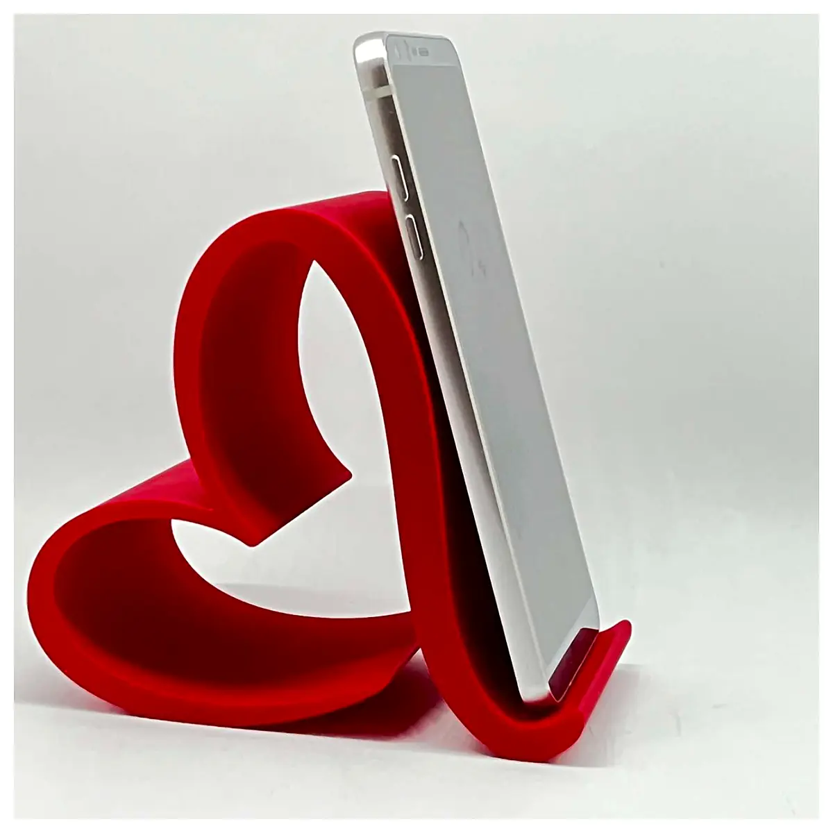 cute heart shaped phone holder for desk romantic gift for her aesthetic bedroom decor universal smartphone cradle love themed accessories