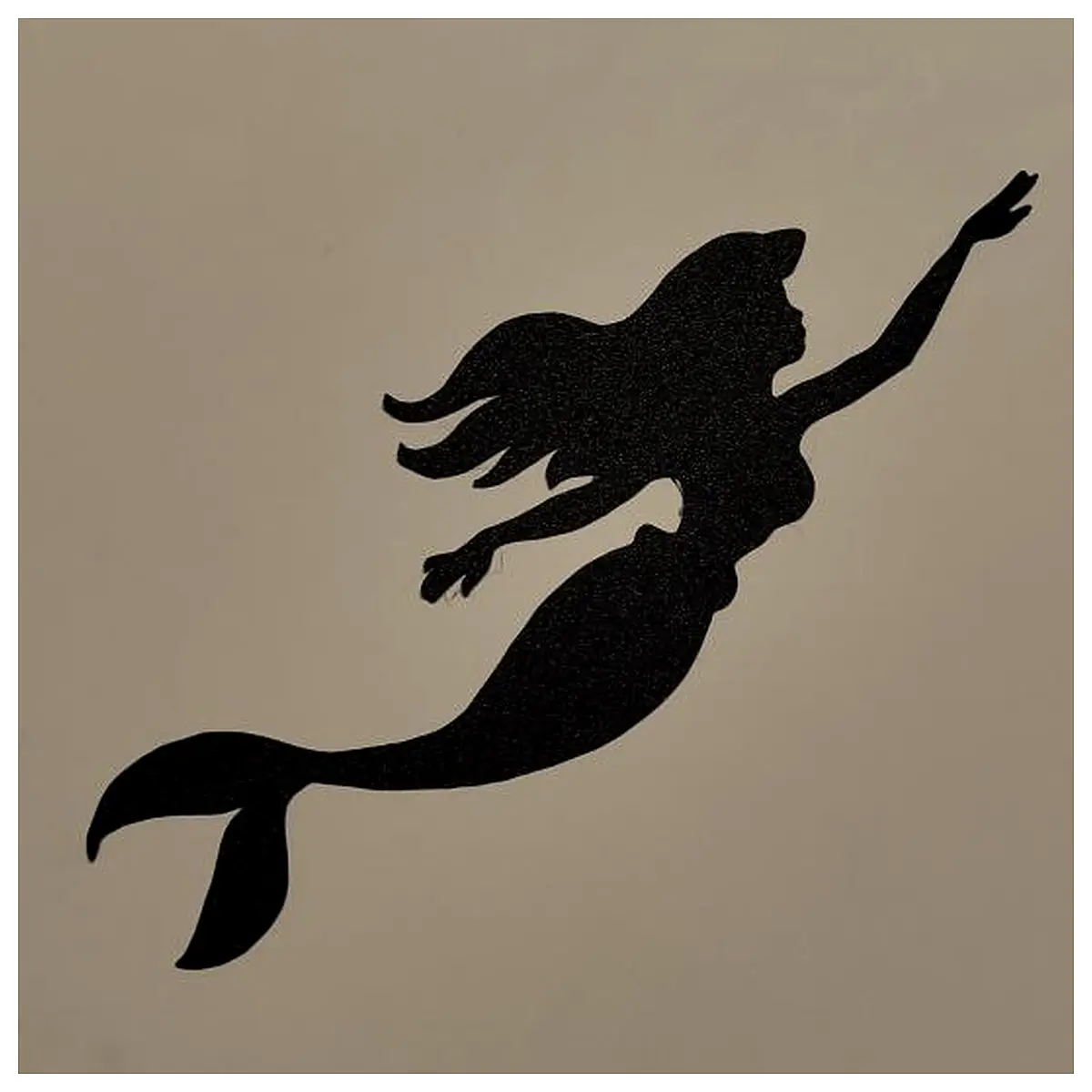 ariel wall art mermaid silhouette decor nemo disney princess bedroom nursery kids room poster print home decor
